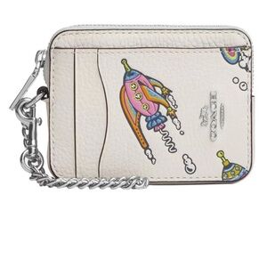NWOT Coach Cosmic Coach Zip Card Case with Rocket
